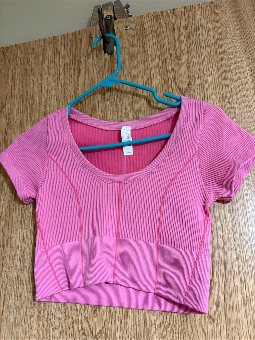 Aerie Pink Ribbed Scoop Neck Crop Top - Women